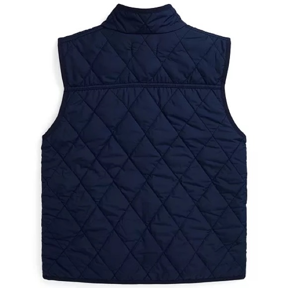 Ralph Lauren Boys' Quilted Fleece Lined Vest Navy - Size M 10/12 - Picture 2 of 6